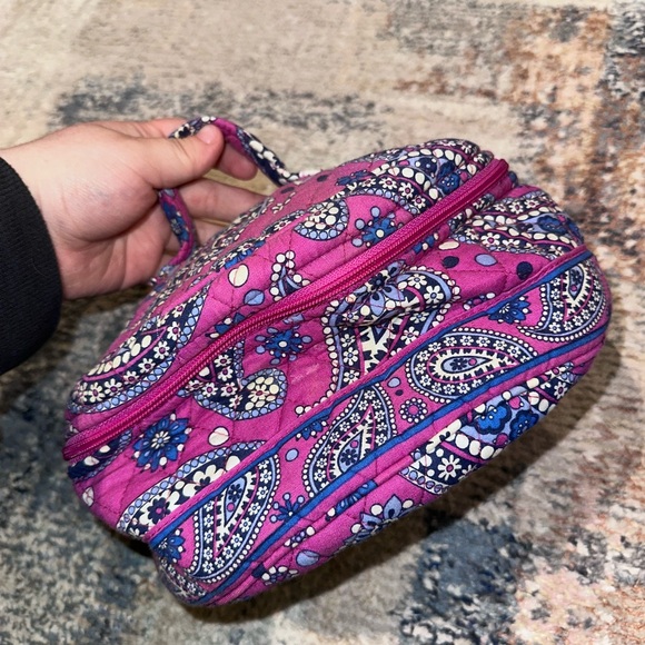 Vera Bradley Quilted Purple Travel Cosmetic Bag - Picture 2 of 3